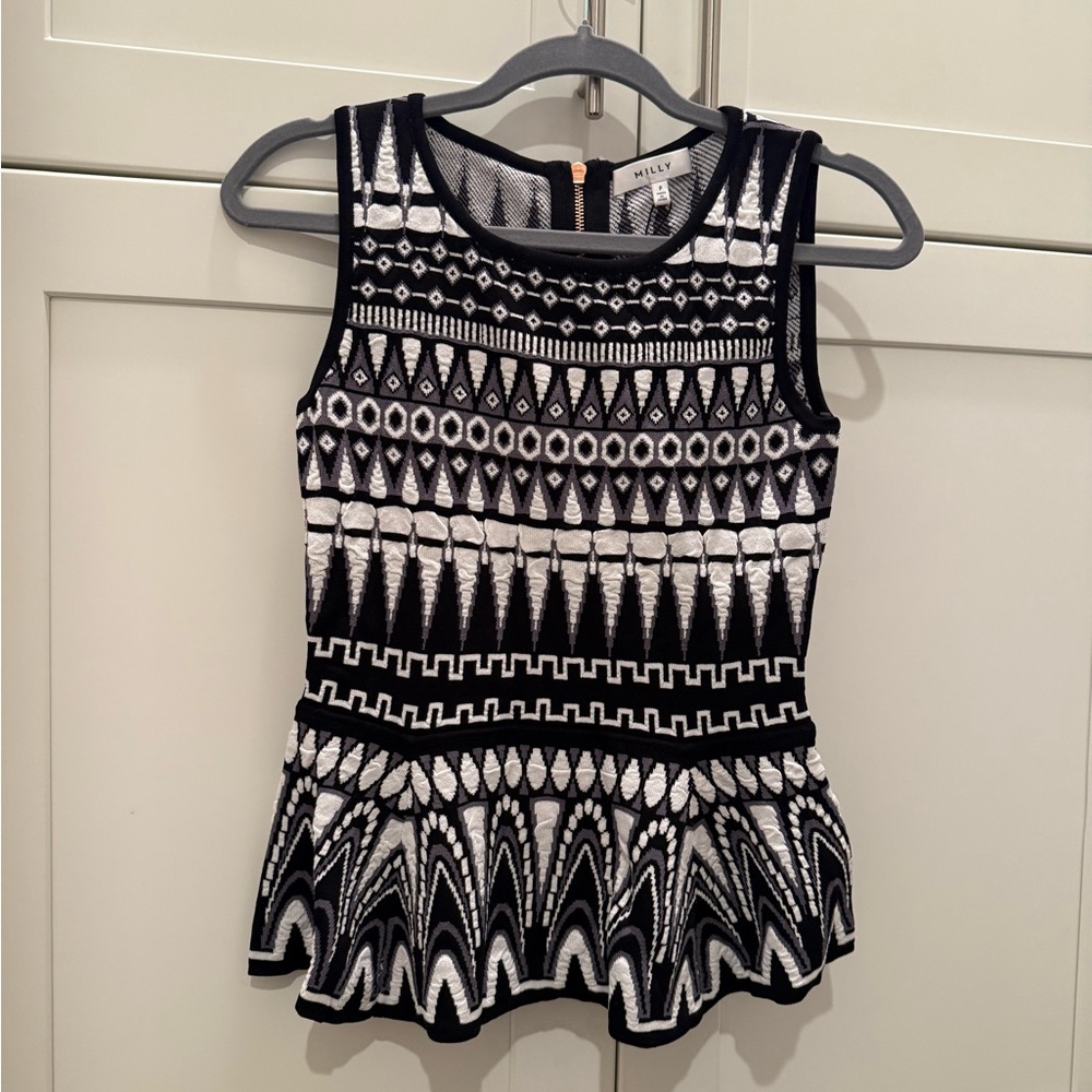 BNWT Milly peplum knit top - Picture 2 of 4